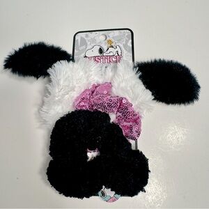 NWT. Justice Peanuts Snoopy Girls Hair scrunchies Twisters, 3-Piece Set